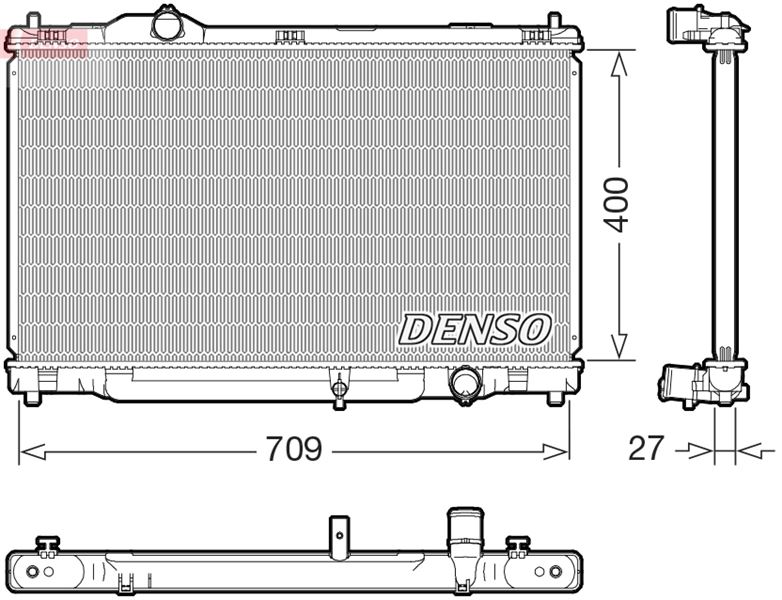 DENSO DRM51018 Soğutma Sistemi Su Soğutucu & Parçaları - LEXUS GS (_S19_) uyumlu