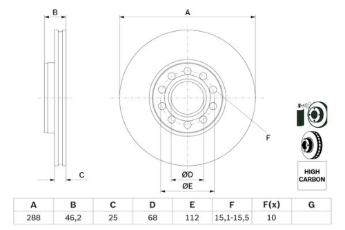 BOSCH 0 986 479 157 Fren Sistemleri Fren Diski - VW PASSAT B5 (3B2) uyumlu
