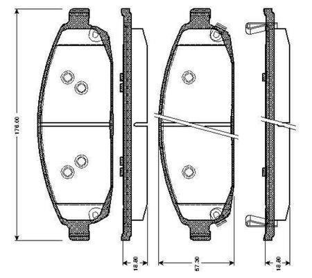 VALEO 670872 Fren Sistemleri Fren Balatası - JEEP GRAND CHEROKEE III (WH, WK) uyumlu