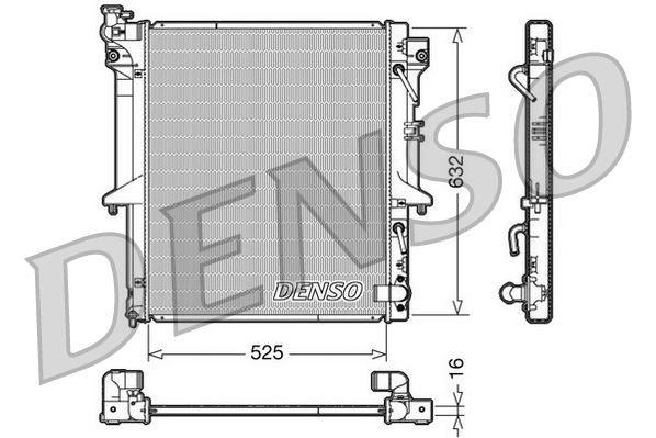 DENSO DRM45018 Soğutma Sistemi Su Soğutucu & Parçaları - MITSUBISHI L200 / TRITON (KA_T, KB_T) uyumlu