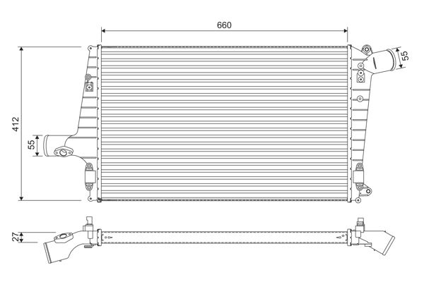 VALEO 817865 Motor Turbo Radyatörü - AUDI A6 C5 (4B2, 4B4) uyumlu