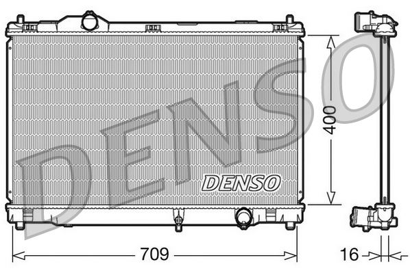 DENSO DRM51008 Soğutma Sistemi Su Soğutucu & Parçaları - LEXUS GS (_S19_) uyumlu