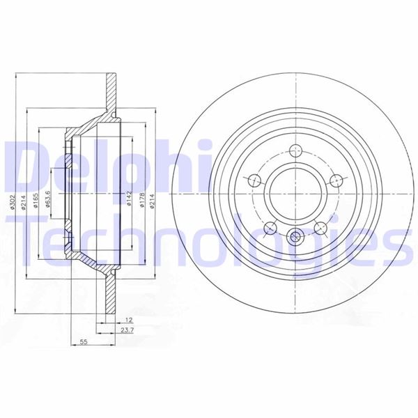DELPHI BG4238C Fren Sistemleri Fren Diski - VOLVO XC70 II (136) uyumlu