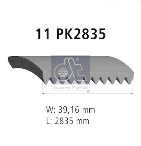 DT Spare Parts 4.80394 Motor Kayış - MERCEDES-BENZ ACTROS MP2 / MP3 uyumlu