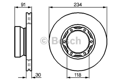 BOSCH 0 986 478 407 Fren Sistemleri Fren Diski - MERCEDES-BENZ T2/LN1 Panelvan/Van uyumlu