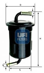 UFI 31.715.00 Yakıt Sistemi Yakıt Filtresi - PROTON PERSONA 300 (C9_M) uyumlu