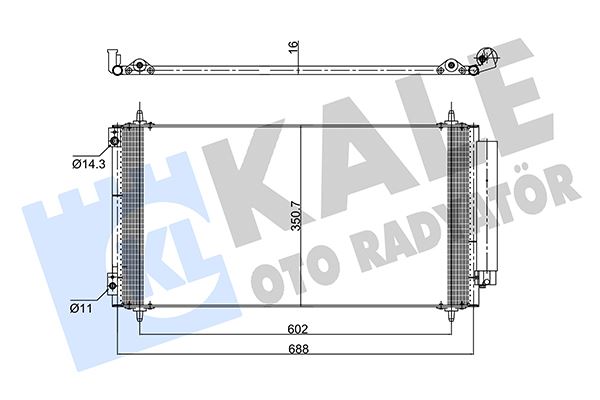 KALE OTO RADYATÖR 352590 İklimlendirme Sistemi Klima Radyatörü - LANCIA PHEDRA (179_) uyumlu