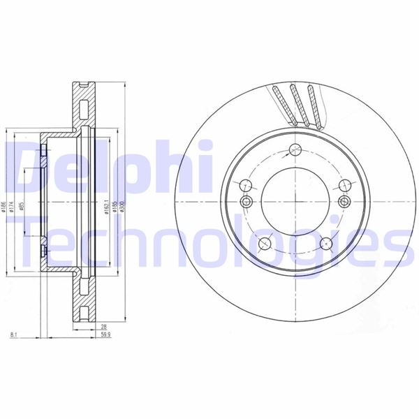 DELPHI BG4207 Fren Sistemleri Fren Diski - SSANGYONG RODIUS I uyumlu
