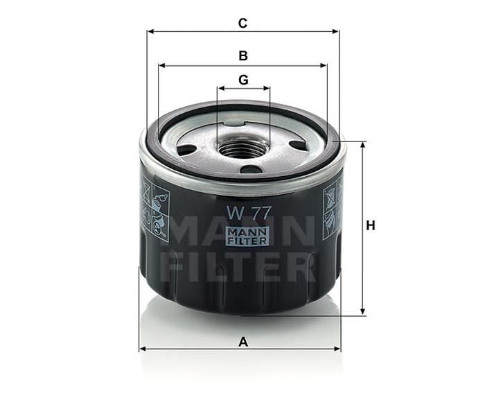 Yağ Filtresi - MANN-FILTER - W 77