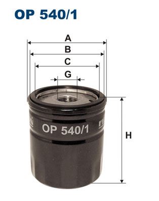 FILTRON OP 540/1 Motor Yağ Filtresi - PEUGEOT 205 I (741A/C) uyumlu