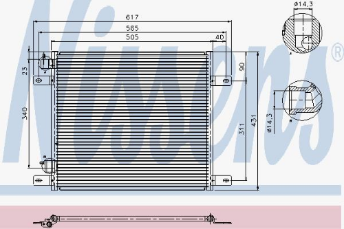 NISSENS 94800 İklimlendirme Sistemi Klima Radyatörü - DAF LF uyumlu