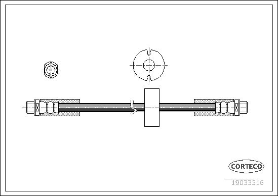 CORTECO 19033516 Fren Sistemleri Fren Hortumları - AUDI ALLROAD C5 (4BH) uyumlu