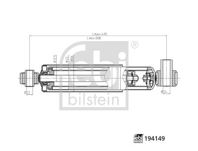 FEBI BILSTEIN 194149 Süspansiyon Sistemi Amortisör - RENAULT MASTER II Panelvan/Van (FD) uyumlu