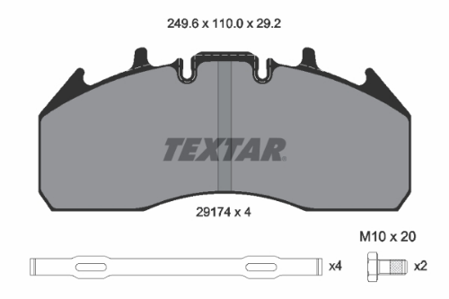 TEXTAR 2917401 Fren Sistemleri Fren Balatası - VOLVO FH16 II uyumlu
