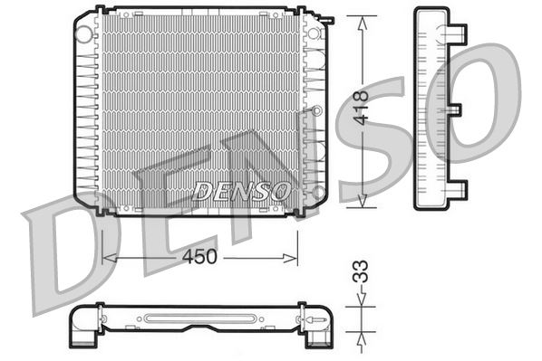 DENSO DRM33004 Soğutma Sistemi Su Soğutucu & Parçaları - VOLVO 240 (P242, P244) uyumlu