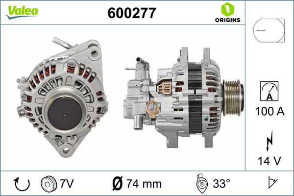 VALEO 600277 Elektrik Sistemi Alternatör - HYUNDAI H-1 Panelvan/Van (A1) uyumlu