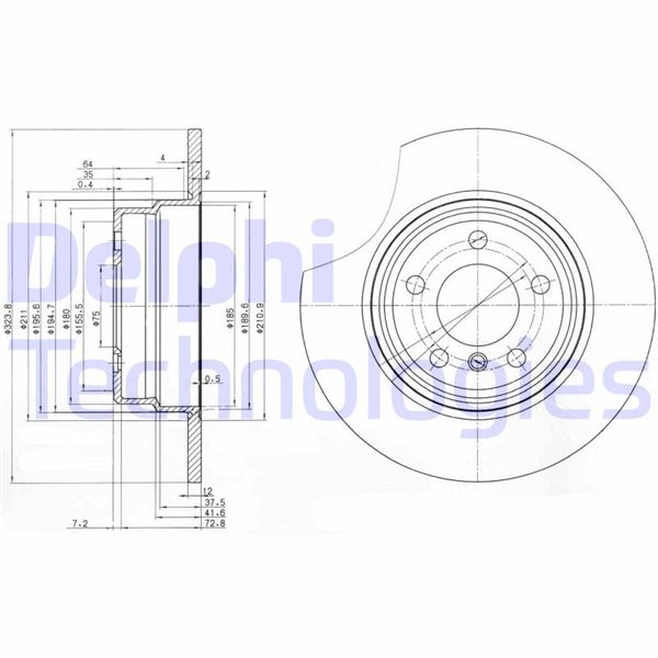 DELPHI BG3629 Fren Sistemleri Fren Diski - BMW X5 (E53) uyumlu