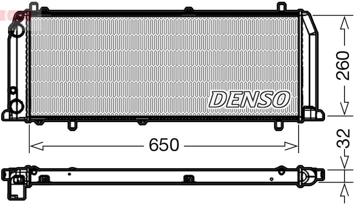 DENSO DRM02008 Soğutma Sistemi Su Soğutucu & Parçaları - AUDI 100 C2 Sedan (431, 433, 434) uyumlu