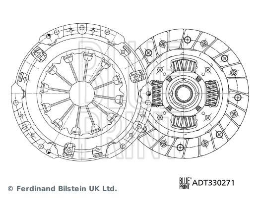 BLUE PRINT ADT330271 Debriyaj Sistemi Debriyaj Seti - TOYOTA YARIS (_P9_) uyumlu