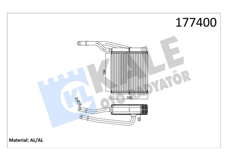 Kalorifer Radyatörü - KALE OTO RADYATÖR - 0289892AB Ürün Görseli