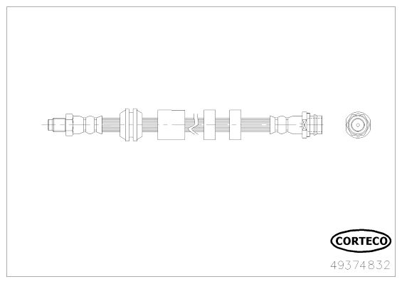 CORTECO 49374832 Fren Sistemleri Fren Hortumları - VOLVO XC60 I SUV (156) uyumlu
