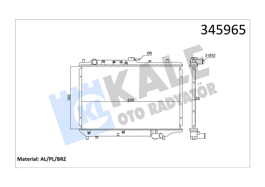 KALE OTO RADYATÖR 345965 Soğutma Sistemi Su Soğutucu & Parçaları - MAZDA 323 S IV (BG) uyumlu