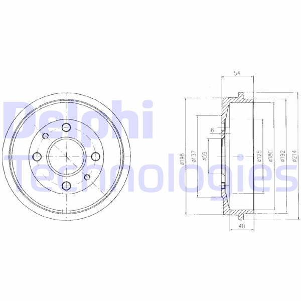 DELPHI BF200 Fren Sistemleri Fren Kampanası - FIAT PANDA (169_) uyumlu