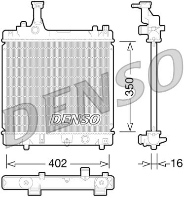 DENSO DRM47026 Soğutma Sistemi Su Soğutucu & Parçaları - NISSAN PIXO (UA0) uyumlu