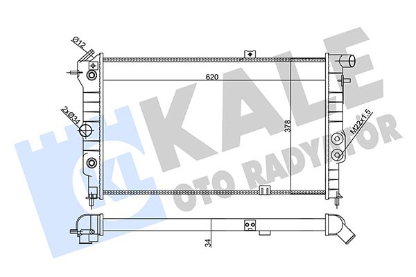 KALE OTO RADYATÖR 356860 Soğutma Sistemi Su Soğutucu & Parçaları - OPEL VECTRA A Hatchback (J89) uyumlu