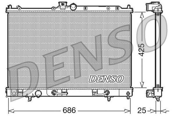 DENSO DRM45027 Soğutma Sistemi Su Soğutucu & Parçaları - MITSUBISHI OUTLANDER I (CU_W) uyumlu
