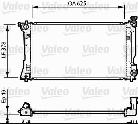 VALEO 734712 Soğutma Sistemi Su Soğutucu & Parçaları - TOYOTA AVENSIS Sedan (_T25_) uyumlu
