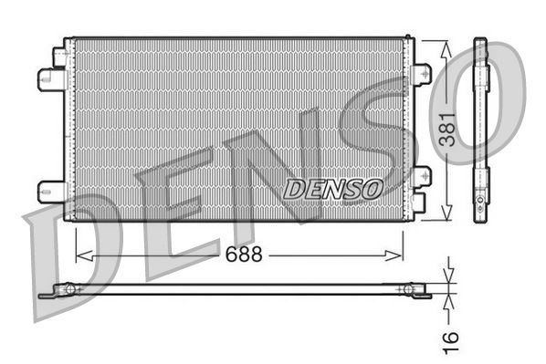 DENSO DCN23024 İklimlendirme Sistemi Klima Radyatörü - RENAULT MASTER II Panelvan/Van (FD) uyumlu
