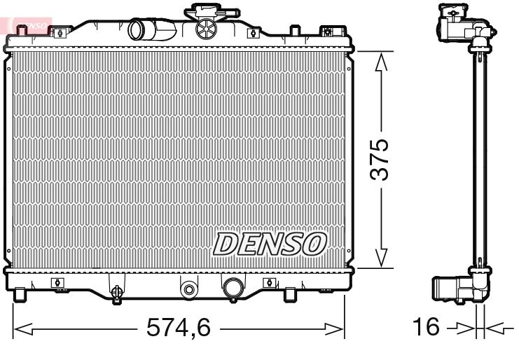 DENSO DRM44043 Soğutma Sistemi Su Soğutucu & Parçaları - MAZDA CX-3 (DK) uyumlu
