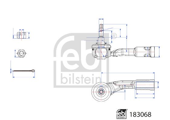 FEBI BILSTEIN 183068 Direksiyon Sistemi Mafsal - KIA RIO IV (YB, SC, FB) uyumlu