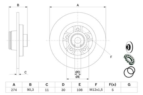 BOSCH 0 986 479 015 30-GRP-0 986 479 015 Ürün Görseli