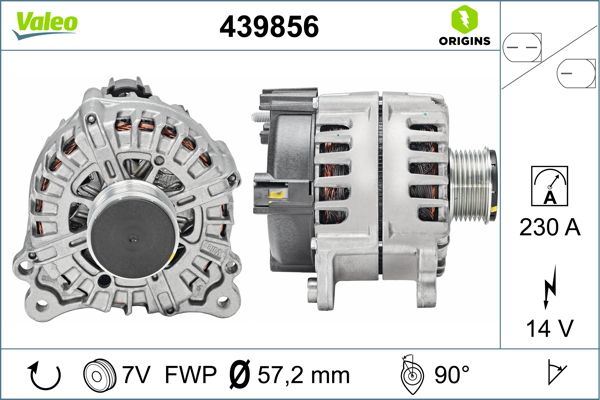 VALEO 439856 Elektrik Sistemi Alternatör - VW TOUAREG (7P5, 7P6) uyumlu