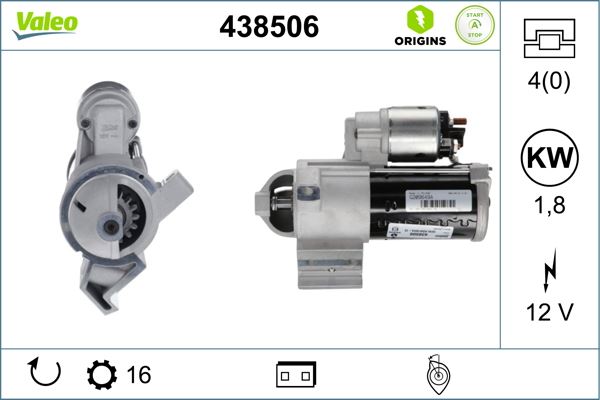 VALEO 438506 Elektrik Sistemi Marş Motoru - BMW 3 (F30, F80) uyumlu