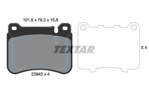 TEXTAR 2394501 Fren Sistemleri Fren Balatası - MERCEDES-BENZ CLK (C209) uyumlu