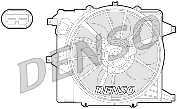 DENSO DER23003 Soğutma Sistemi Fan - RENAULT MEGANE I (BA0/1_) uyumlu