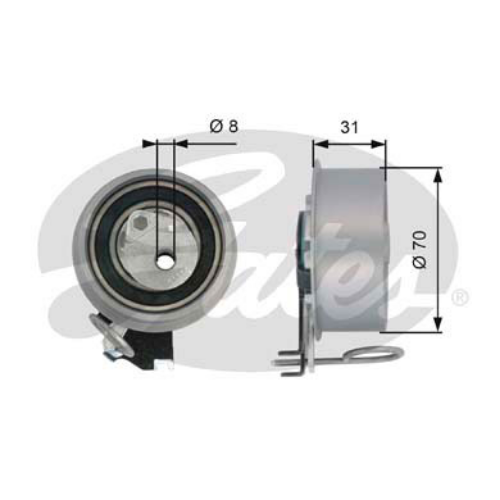 GATES T43135 Motor Kayış Kasnağı - HYUNDAI MATRIX (FC) uyumlu