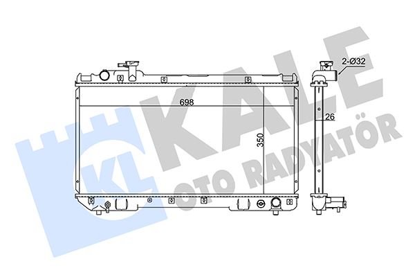 KALE OTO RADYATÖR 351915 Soğutma Sistemi Su Soğutucu & Parçaları - TOYOTA RAV 4 I (_A1_) uyumlu
