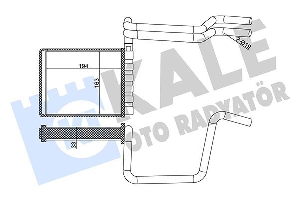 KALE OTO RADYATÖR 355125 İklimlendirme Sistemi İç Mekan Isı Değiştirici - FORD C-MAX II (DXA/CB7, DXA/CEU) uyumlu