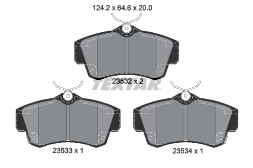 TEXTAR 2353202 Fren Sistemleri Fren Balatası - CHRYSLER PT CRUISER (PT_) uyumlu