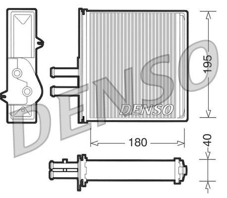 DENSO DRR09060 İklimlendirme Sistemi İç Mekan Isı Değiştirici - FIAT PUNTO (176_) uyumlu
