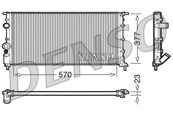 DENSO DRM23054 Soğutma Sistemi Su Soğutucu & Parçaları - RENAULT MEGANE I (BA0/1_) uyumlu