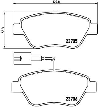 BREMBO P 23 141 Fren Sistemleri Fren Balatası - FIAT PUNTO EVO (199_) uyumlu