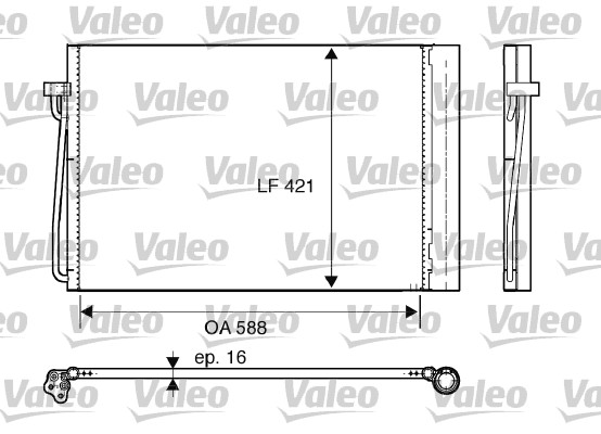 VALEO 817850 İklimlendirme Sistemi Klima Radyatörü - BMW 7 (E65, E66, E67) uyumlu