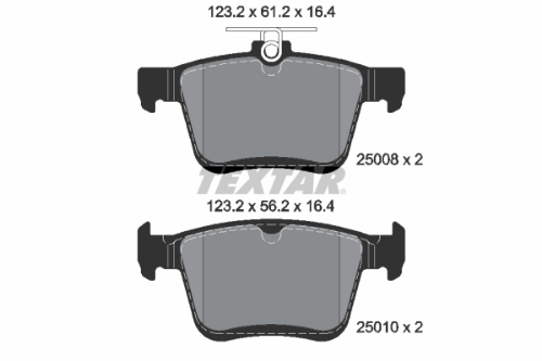 TEXTAR 2500801 Fren Sistemleri Fren Balatası - SEAT LEON ST (5F8) uyumlu