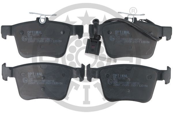 OPTIMAL BP-12738 Fren Sistemleri Fren Balatası - AUDI A3 Sportback (8VA, 8VF) uyumlu