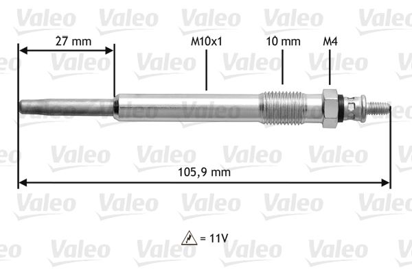 VALEO 345103 Ateşleme Sistemi Kızdırma Bujisi - CITROËN XANTIA (X1_, X2_) uyumlu